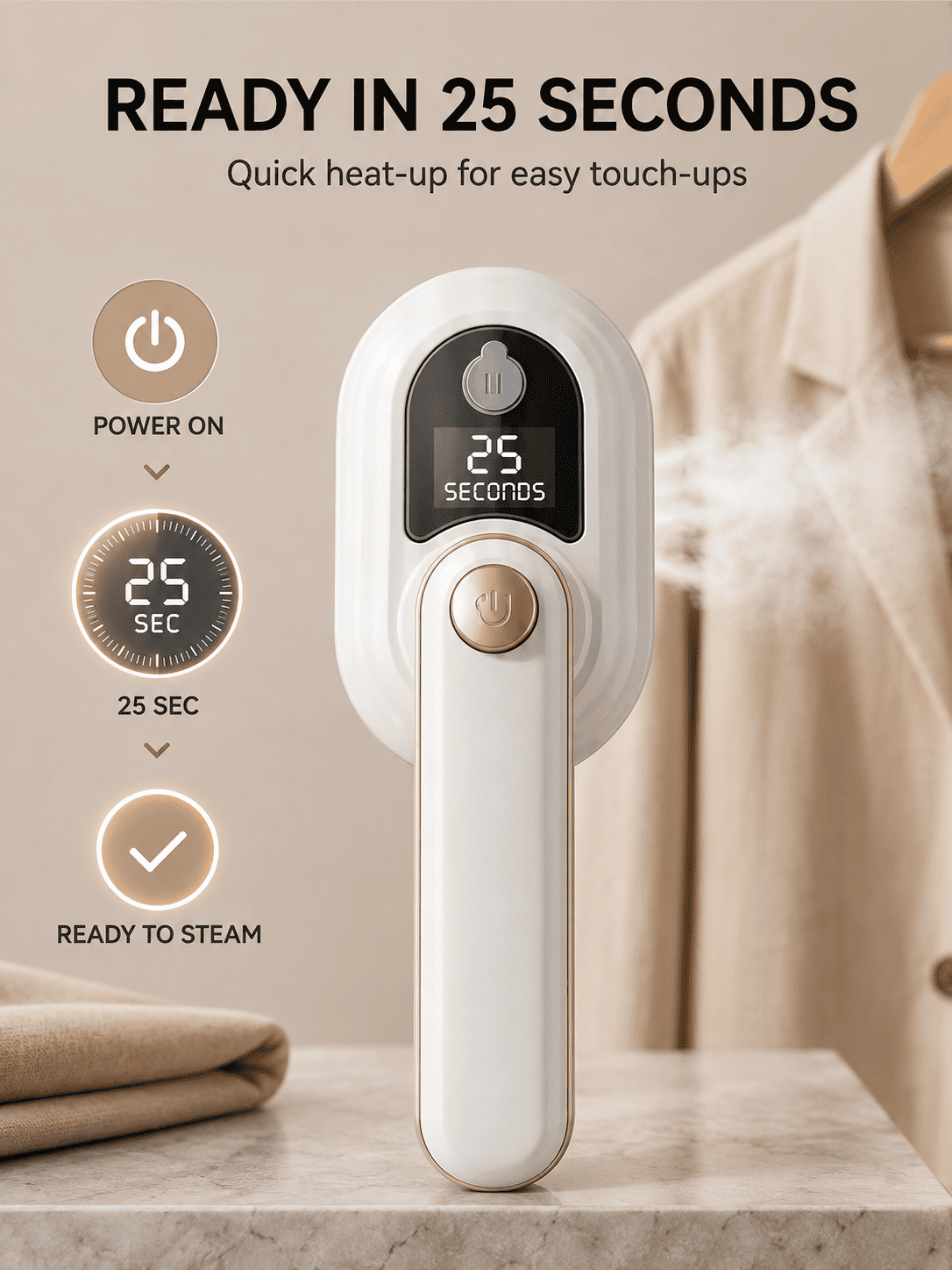 Portable Steam Iron – Fast Wrinkle Removal