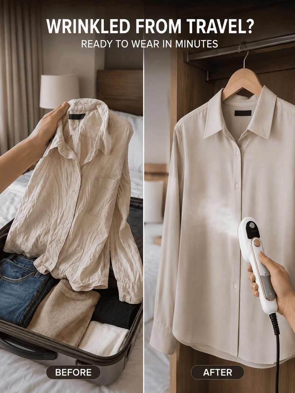 Portable Steam Iron – Fast Wrinkle Removal