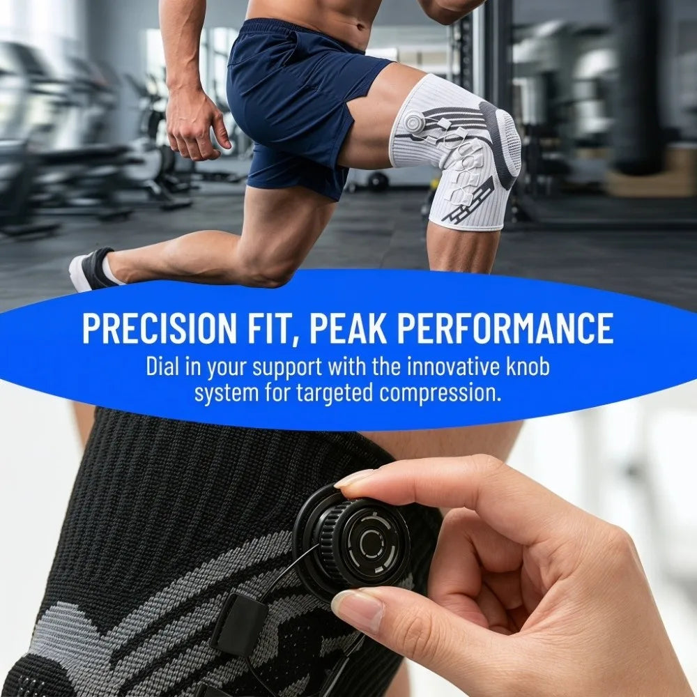 Adjustable Knee Support – Non-Slip Sports Brace with Spring Support